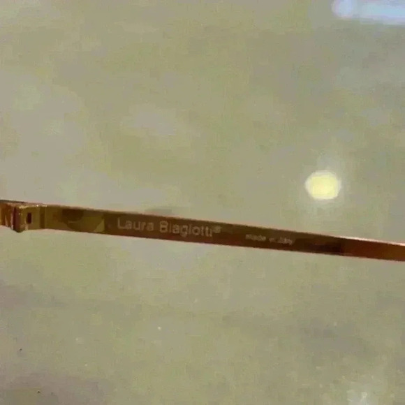 Vintage Laura Biagiotti Oversized Black & Gold 1980 Sunglasses T/36-95 RARE main image 7